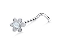 Flowery Curved Nose Stud NSKB-801